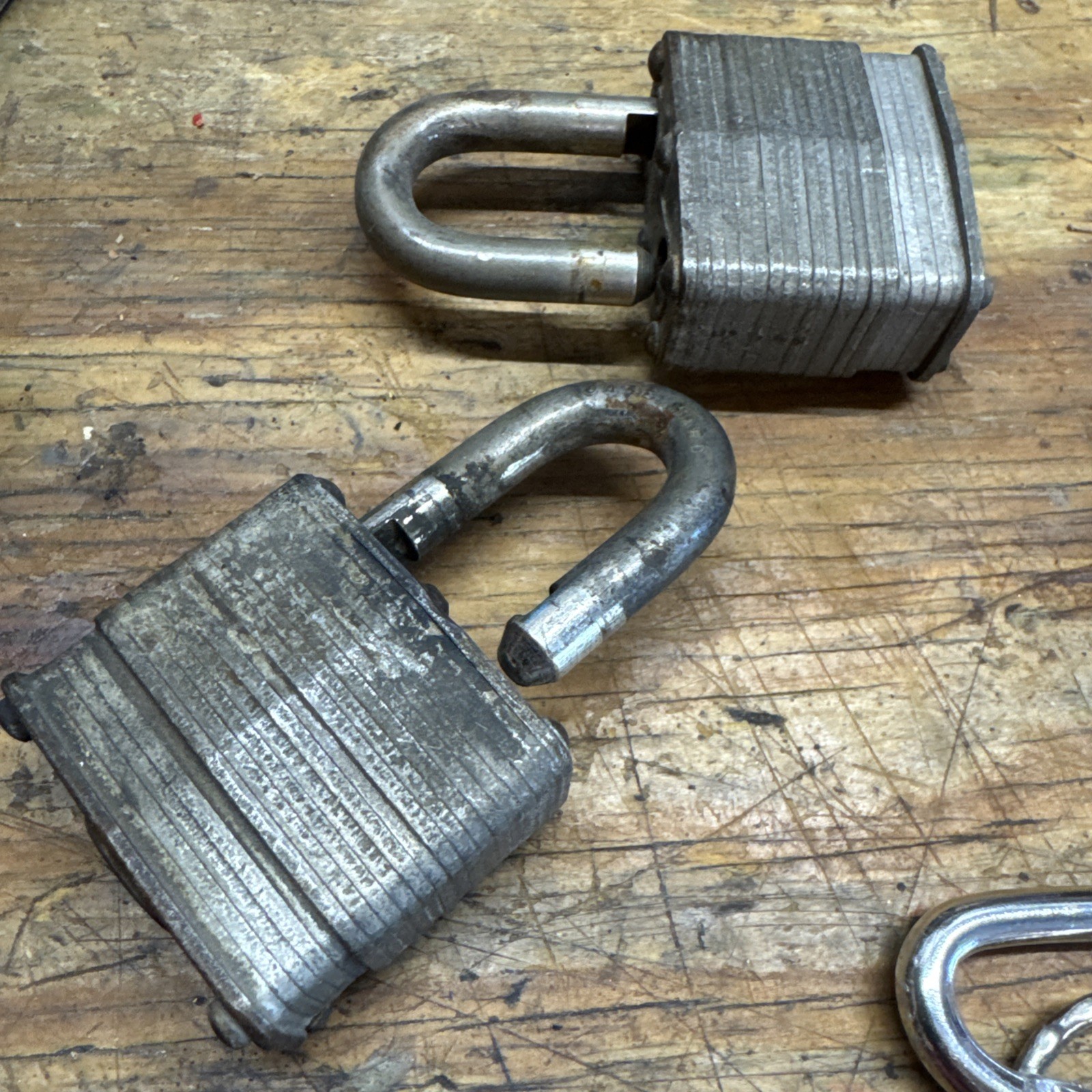 3 Keyed-Alike Master Lock No. 3 Padlocks With 1 Key Older Locks