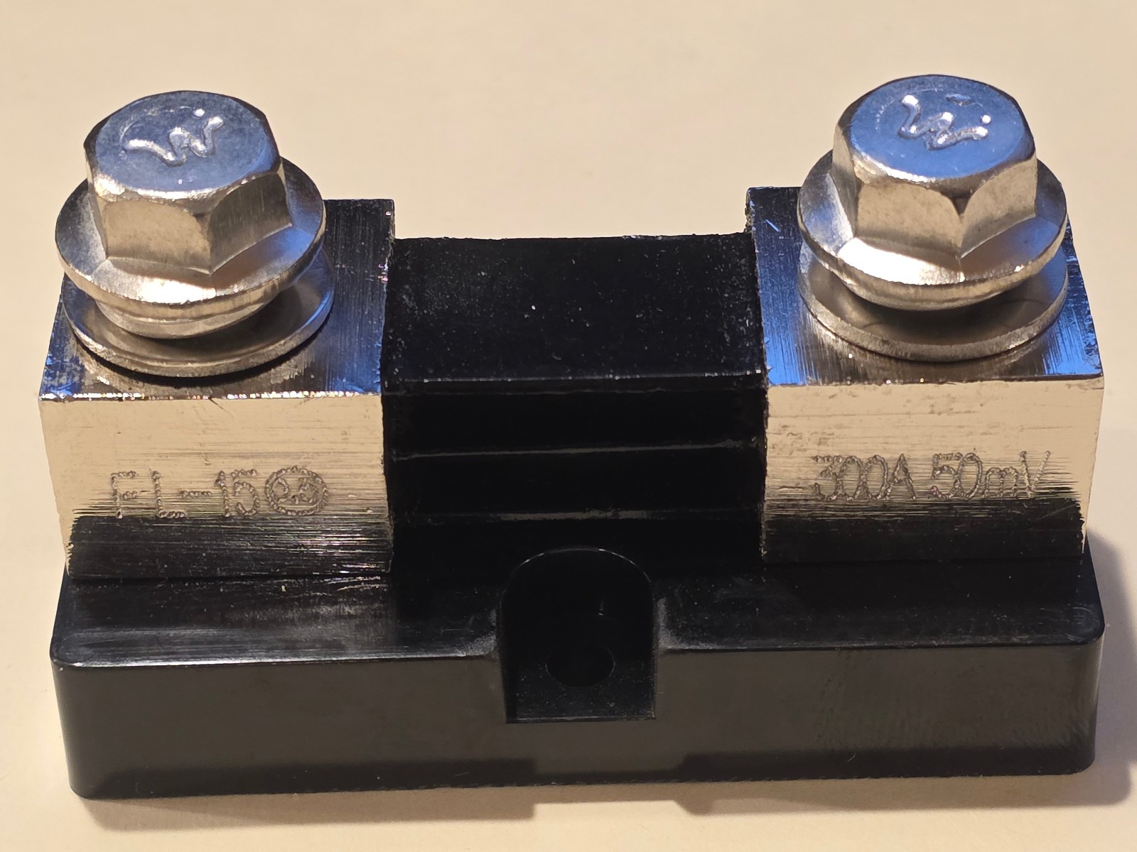 FL-15 300A 500mV DC Shunt for Current Monitoring Meters, Solar & Marine (NOS)