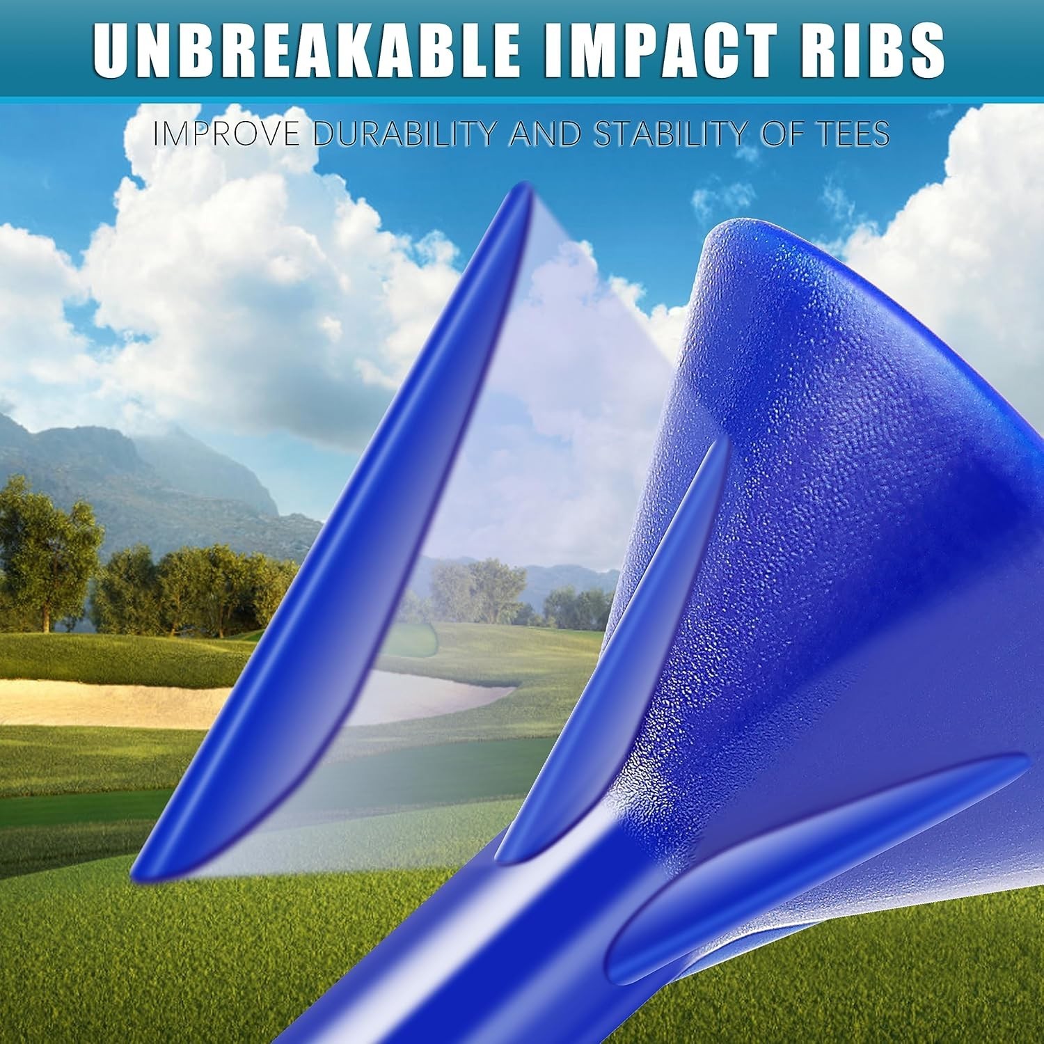 3-1/4" Plastic Golf Tees - Unmatched Durability & Stability (25/50 Pack)