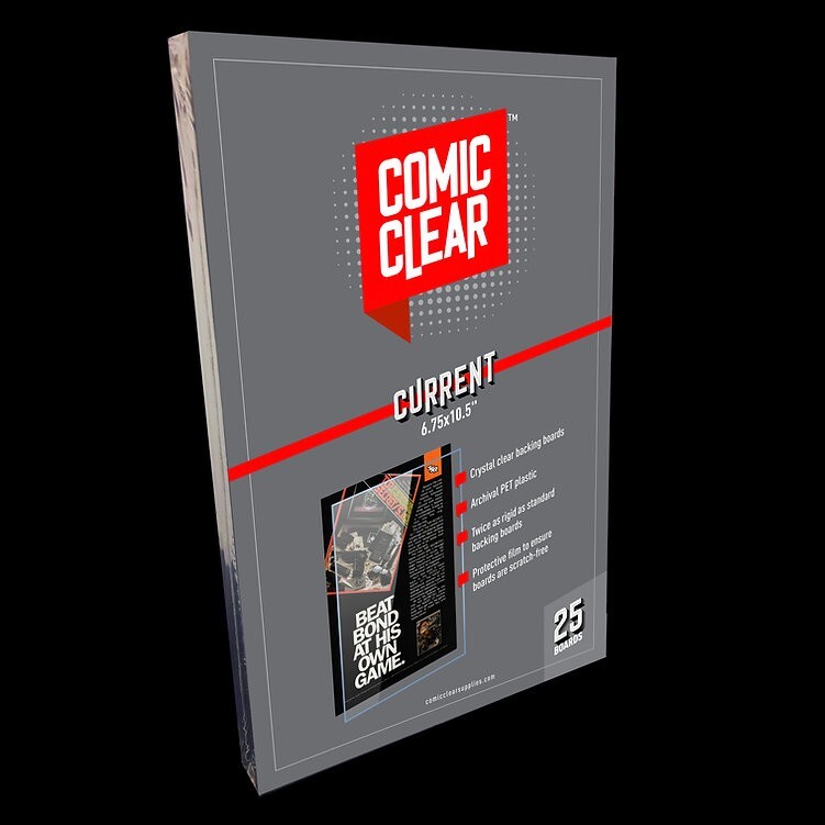 50 Clear Comic Book Backing Boards (Current) Archival Plastic Clear Comic Boards