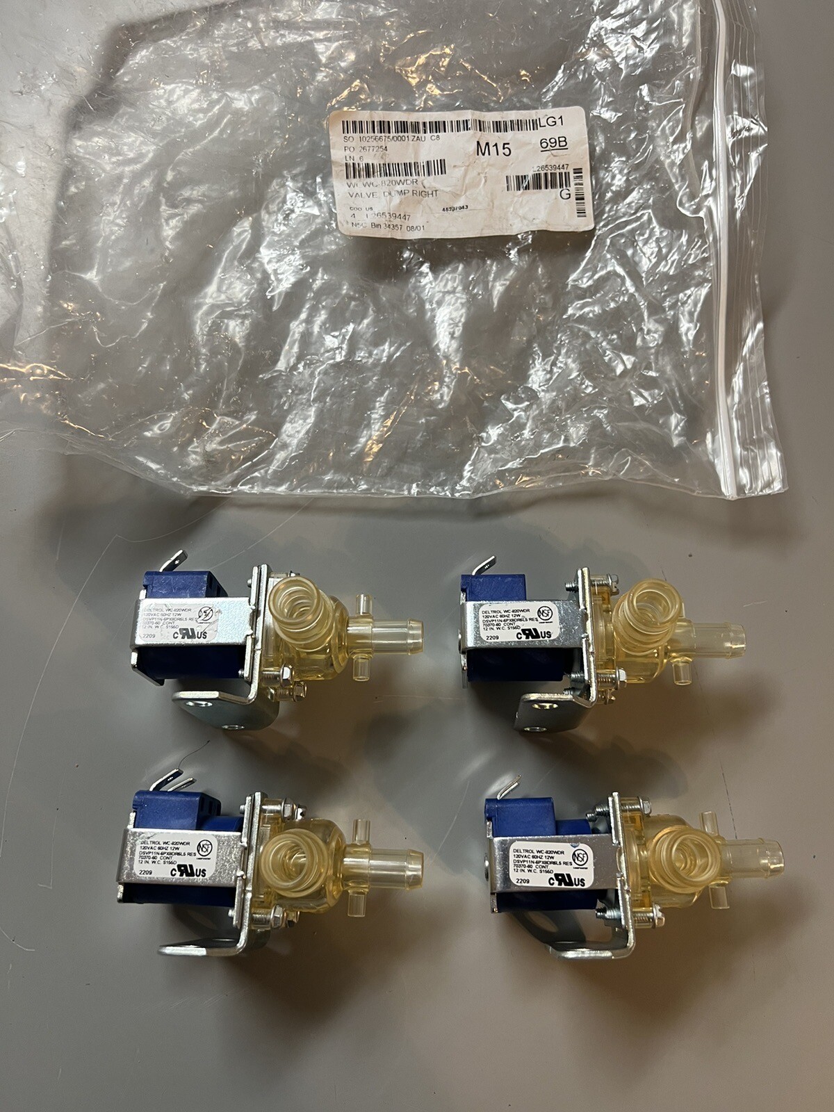 Lot Of 4 Wilbur Curtis WC-820WDR Valve, Dump Right