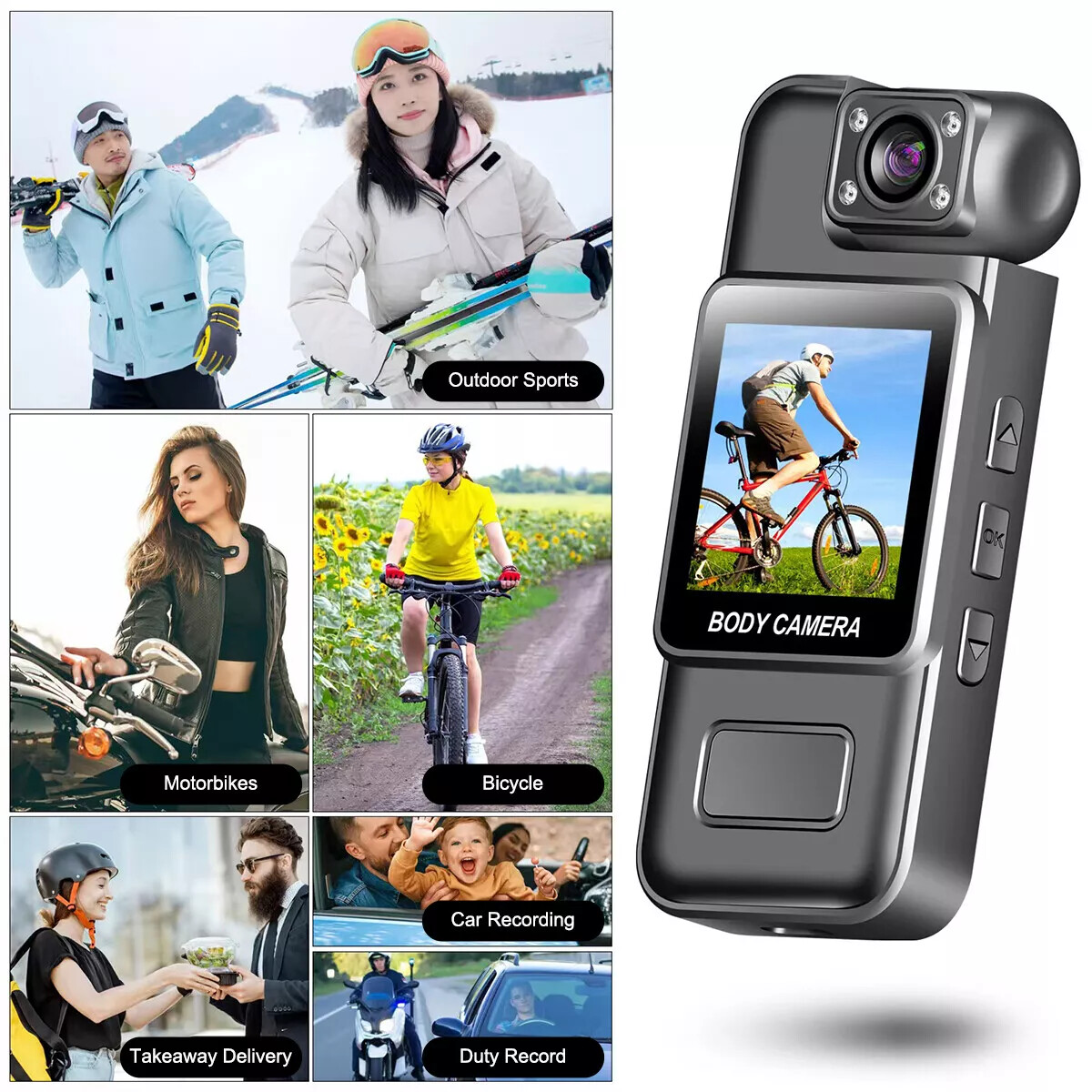 WiFi 4K Camera Camcorder 1080P Body Police Cam With Audio Video DVR IR Night Cam