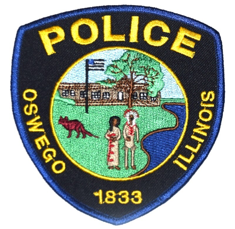 OSWEGO ILLINOIS IL Sheriff Police Patch INDIAN NATIVE AMERICAN RIVER FOX US FLAG