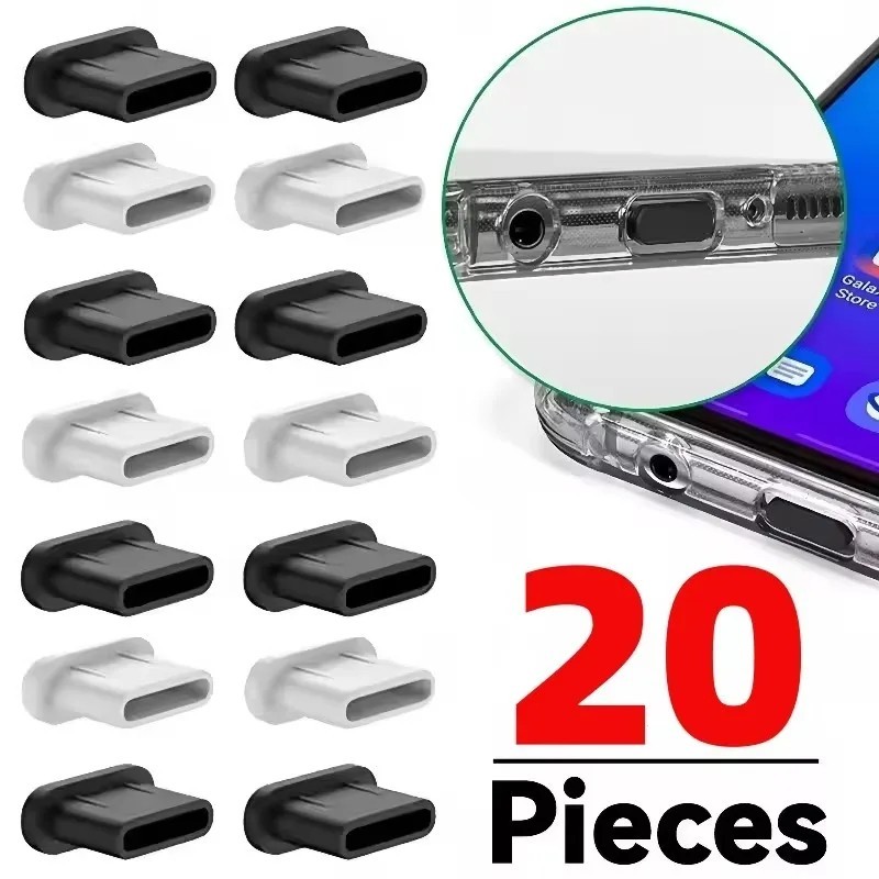Dust Plug Type-C USB Charging Port Protector Silicone Cover For Smart 5pcs