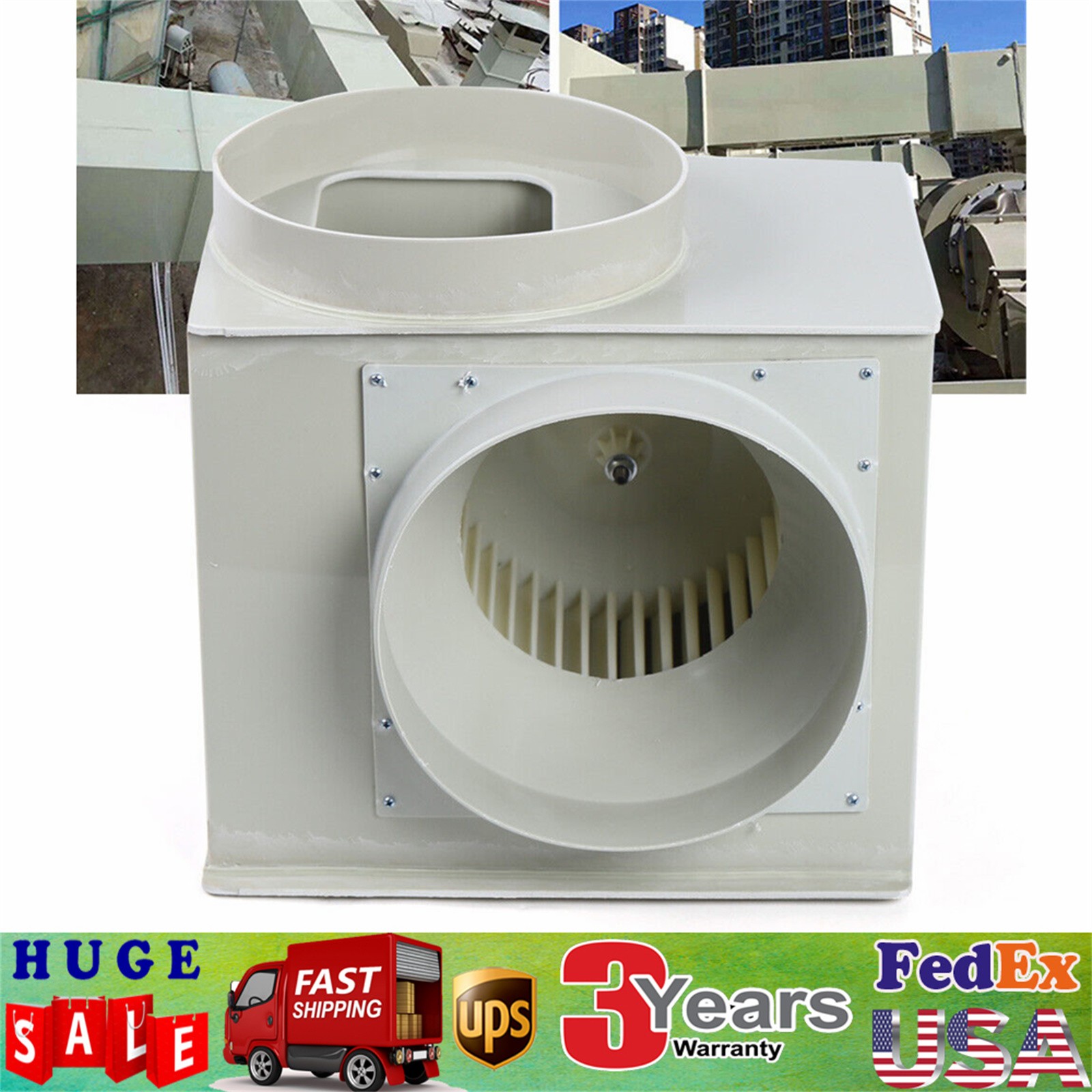 300W Centrifugal Blower Fume Industrial Extractor Fan Dust Smoke Vapour Exhaust