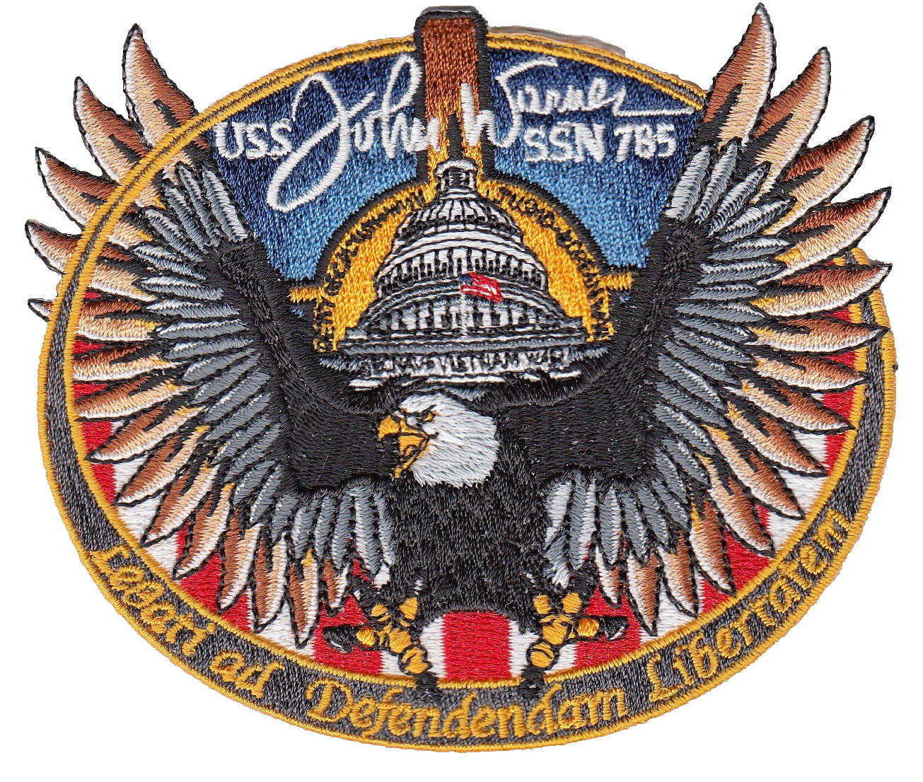 USS JOHN W. WARNER SSN-785 PATCH