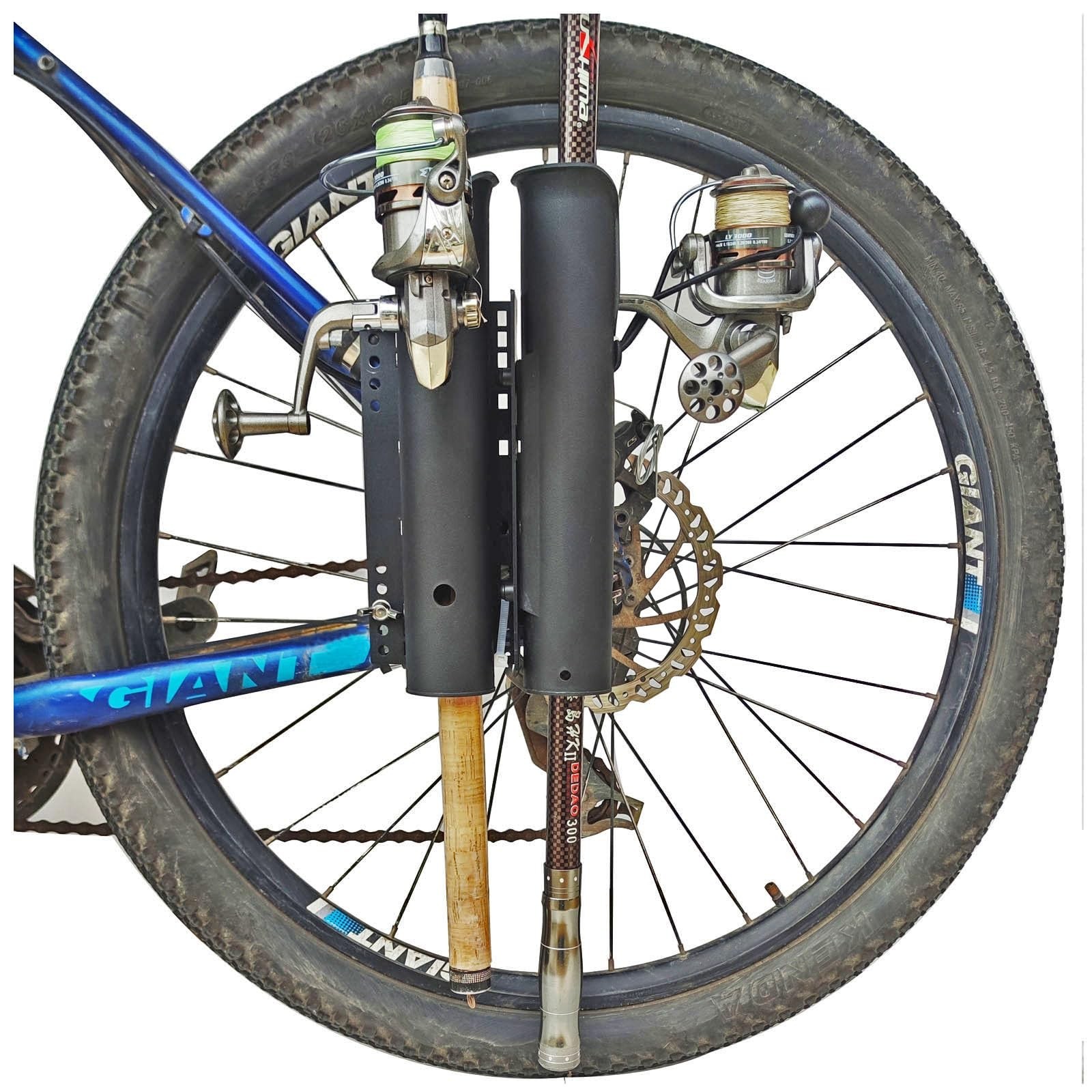 2-Tubes Fishing Rod Holder for Bike, Bike Fishing Pole Holder and Carrier,Rod...