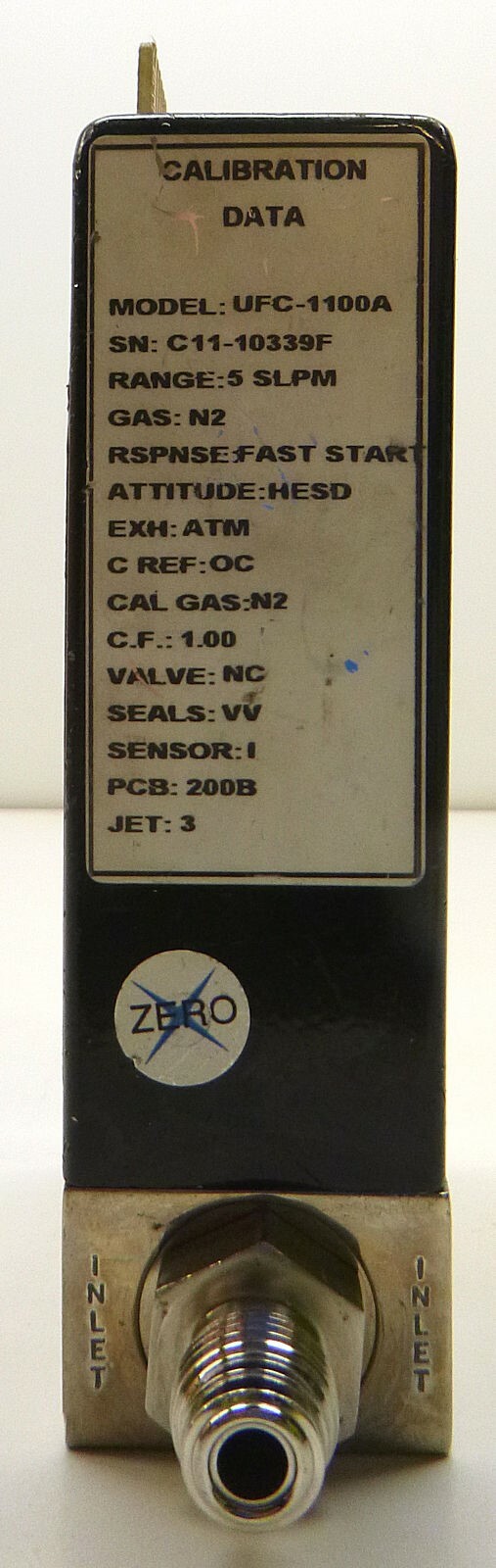 Unit Instruments UFC-1100A Mass Flow Controller, Gas: N2, Range: 5 SLPM