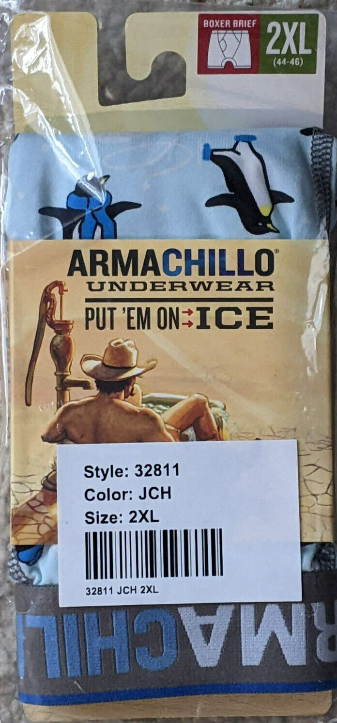 Duluth Trading Armachillo Boxer Brief Mens Size 2XL (44-46) Penguins