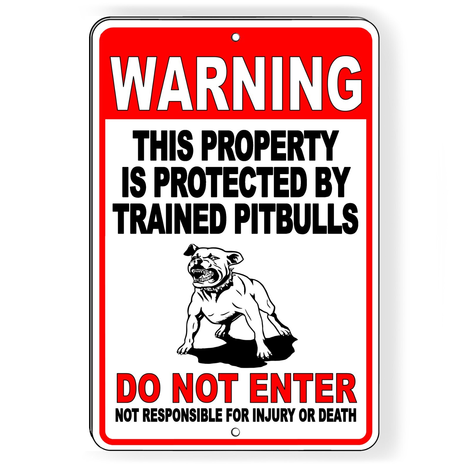 Dog Will Bite Beware Of Dog Metal Sign Security Keep Out Warning Do Not Enter