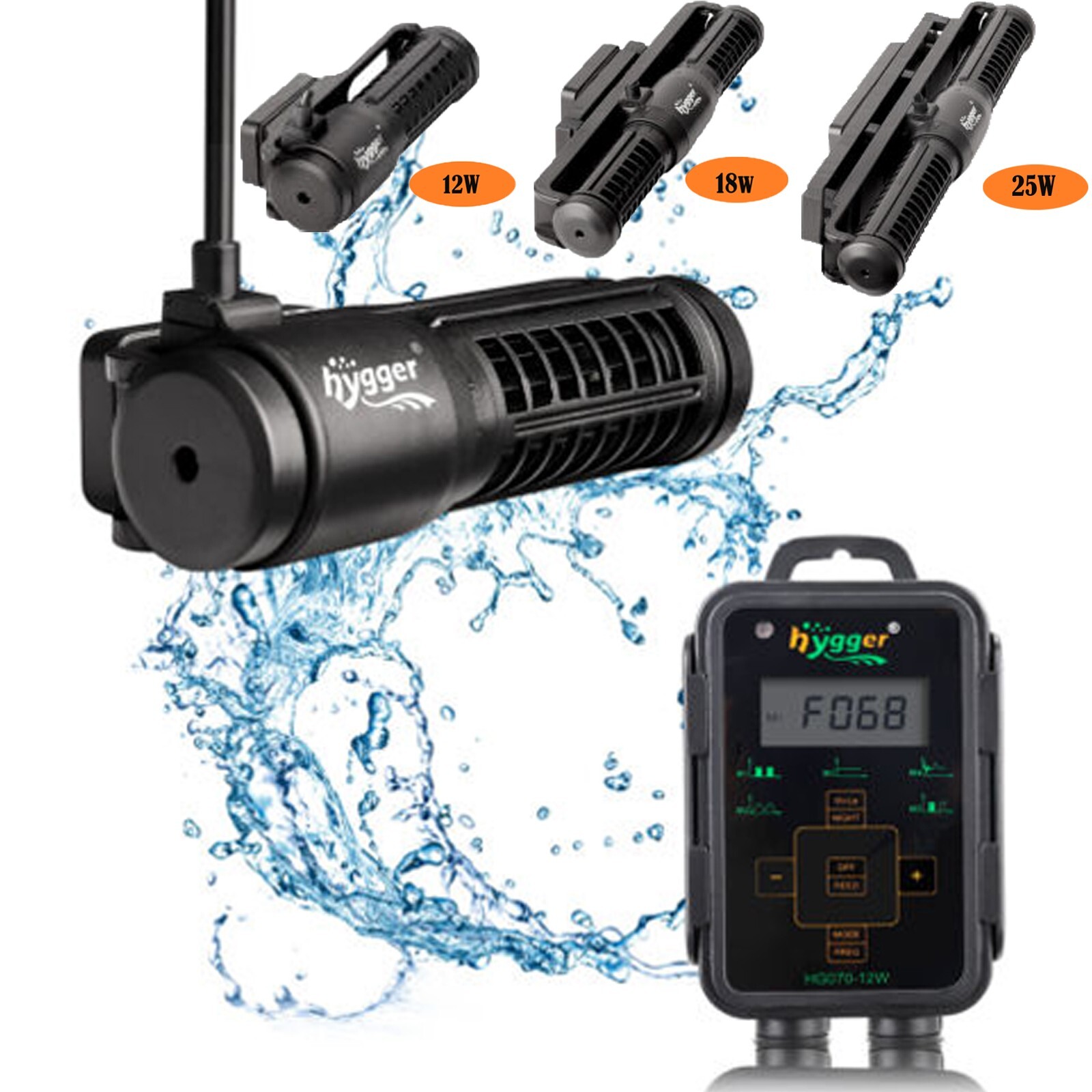 hygger Aquarium Wave Maker with LED Display Controller for Freshwater and Marine
