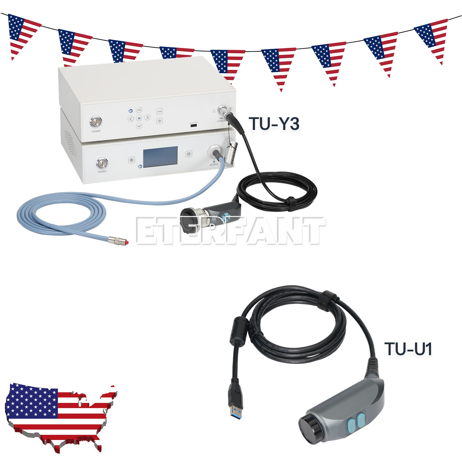 100w Cold Led Light 1080p Full HD Endoscopy Camera/USB Endoscope handle
