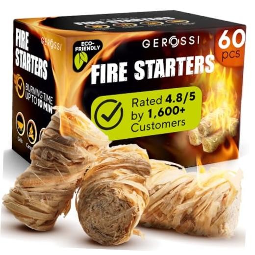 Fire Starter - Natural Pine Fire Starters for Fireplace, Campfires, Grill,