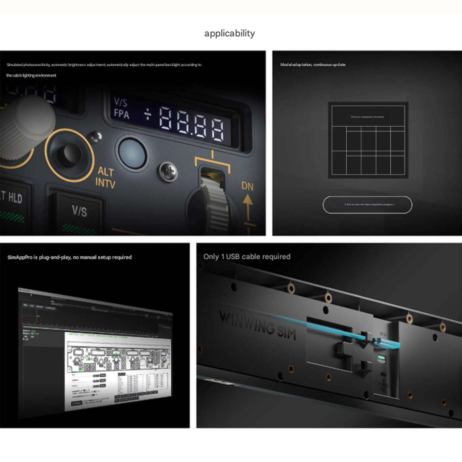 WINWING PAP3 Flight Simplayer MCP Control Panel Simulator FOR PMDG 737/ZIBO iFU9