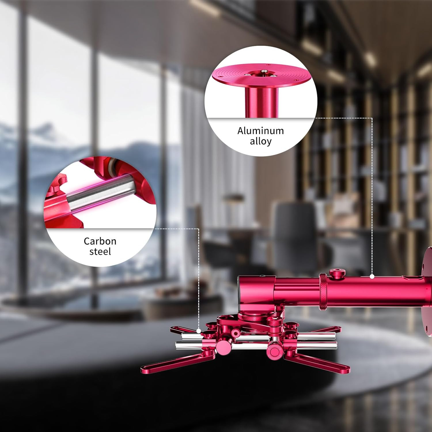 Universal Projector Mount, Wall Mount Millimeter-Precision Fine Tuning Tilt Swiv