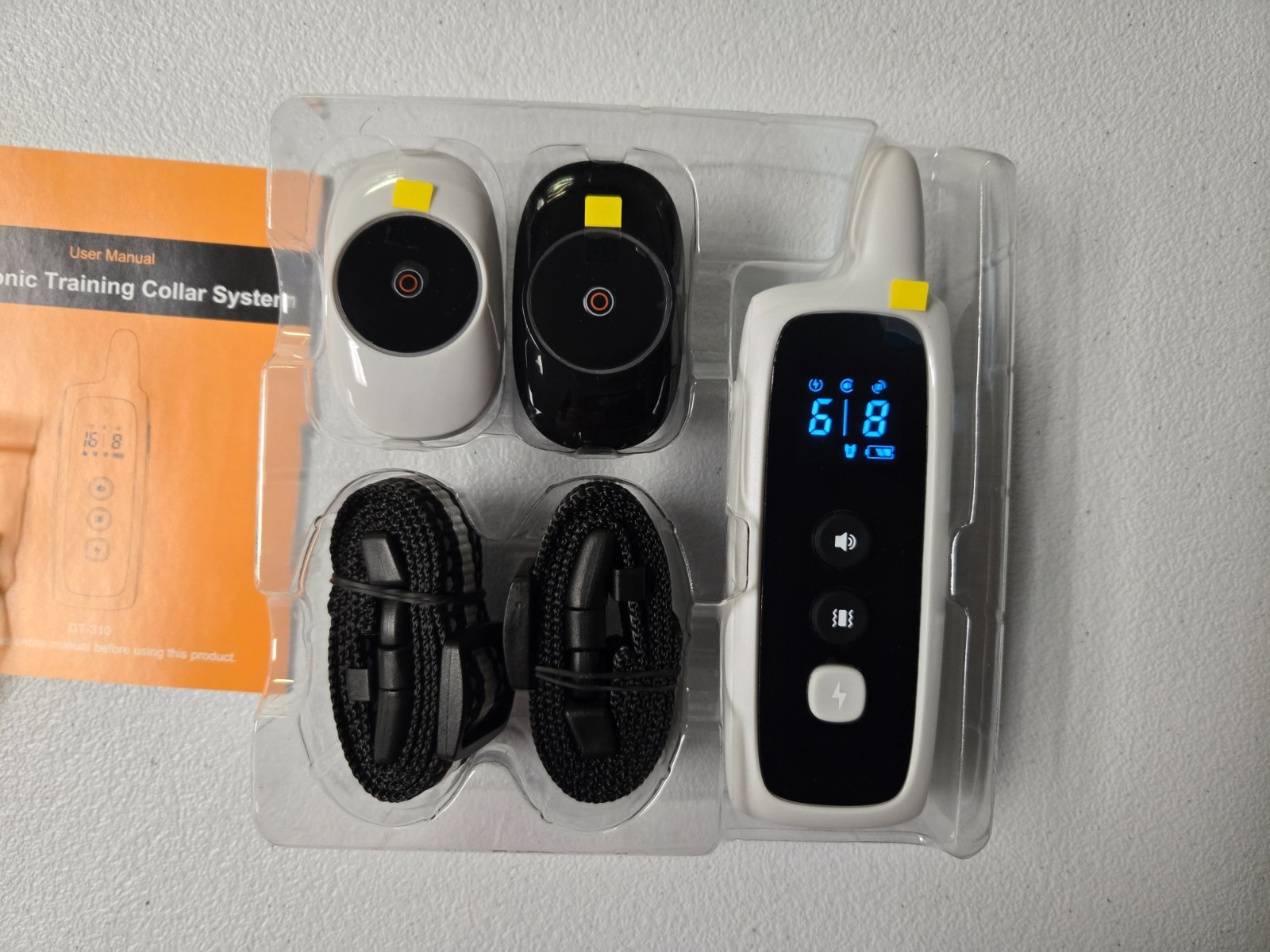 Woehraed 2PACK Dog Electric Training Collars Remote Waterproof E-Collar - White