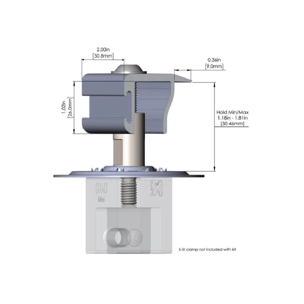 S-5! PVKIT 2.0 EdgeGrab or MidGrab Rooftop Solar Panel System in Anodized Black