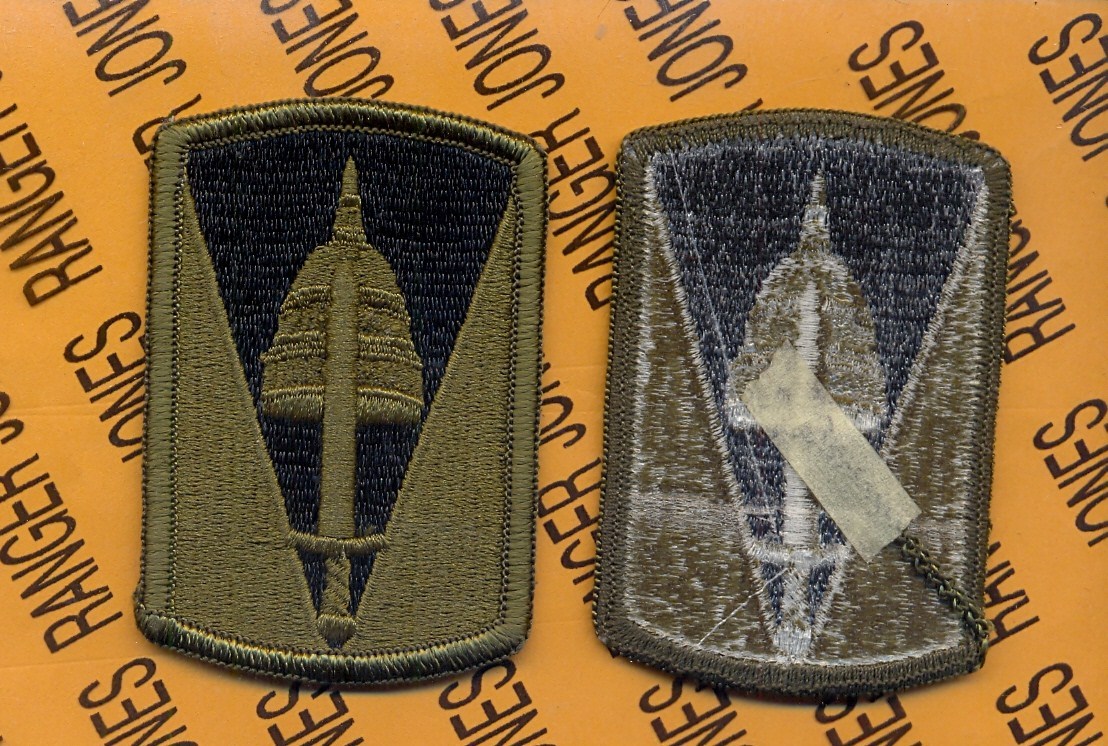 US Army 354th Civil Affairs Brigade OD Green & Black uniform shoulder patch m/e