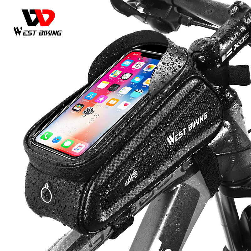 WEST BIKING Bicycle Top Tube Front Frame Bag Cycling Hard Shell Waterproof Bag