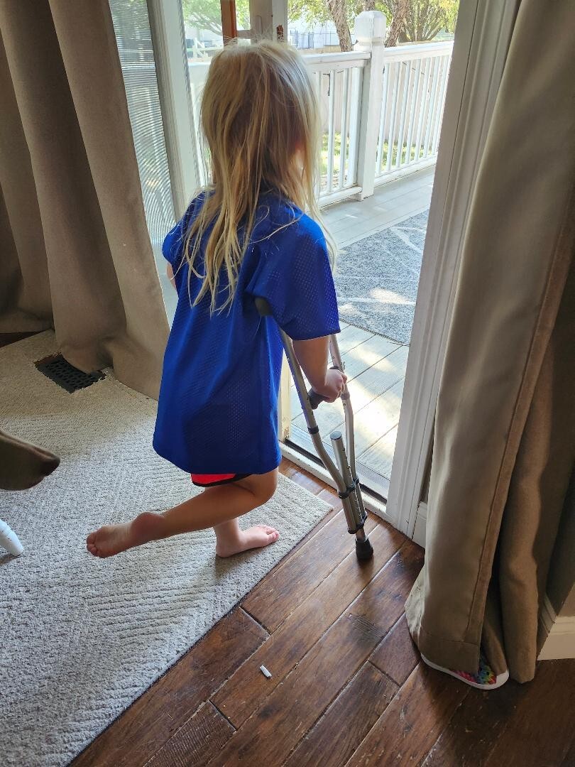 Crutches for Kids Height   3' to 4'4"- silver - modified from adult crutch