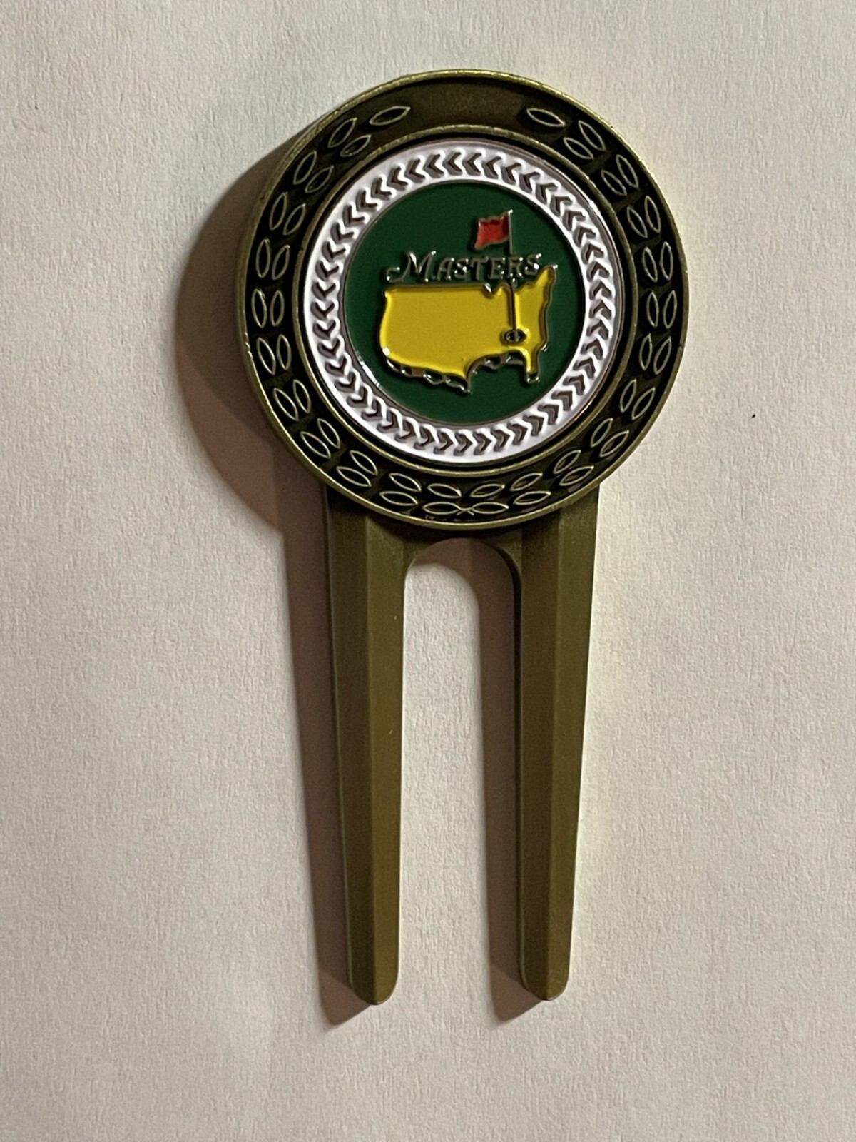 Undated Masters Tournament Divot Tool & 1" Flat Coin Style Golf Marker - ANGC