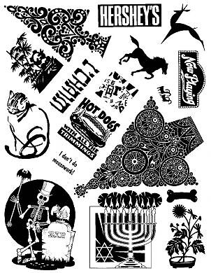Unmounted Rubber Stamp Plate, Unmounted/Uncut Pink Rubber Stamps