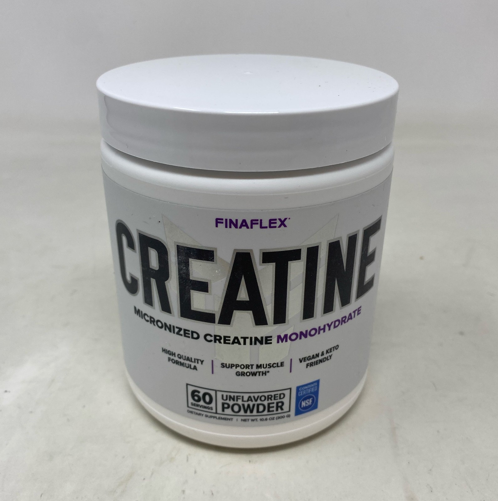 FINAFLEX Pure Creatine Monohydrate - Unflavored 300g 10.6 oz, 60 Servings