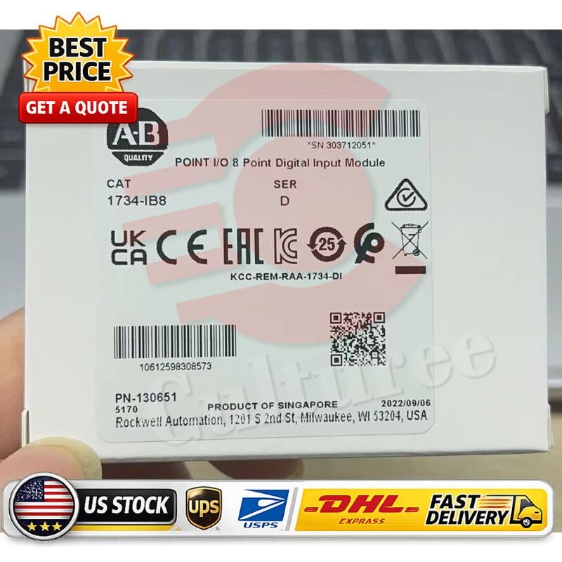 New Factory Sealed AB 1734-IB8 8 Point Digital Input Module 1734IB8 US Free Tax