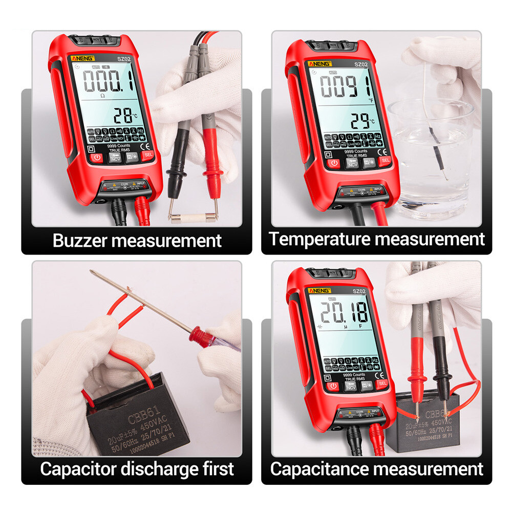 ANENG SZ02 Digital Multimeter Voltmeter Ammeter Resistance Transistor Meter Tool