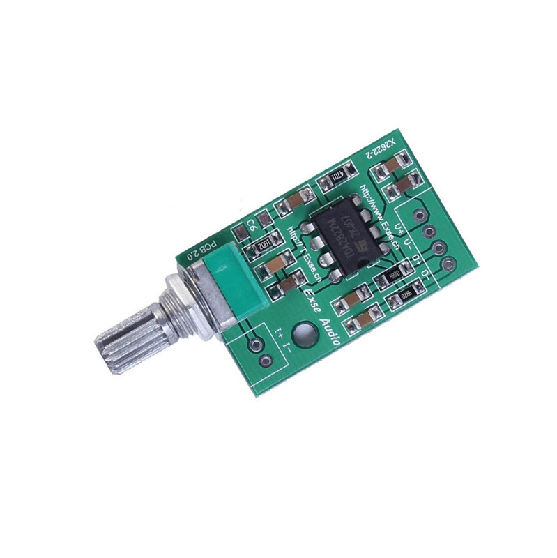 DC 3V-9V TDA2822M Mini Mono Audio Single Power Volume 2W Amplifier Board Module
