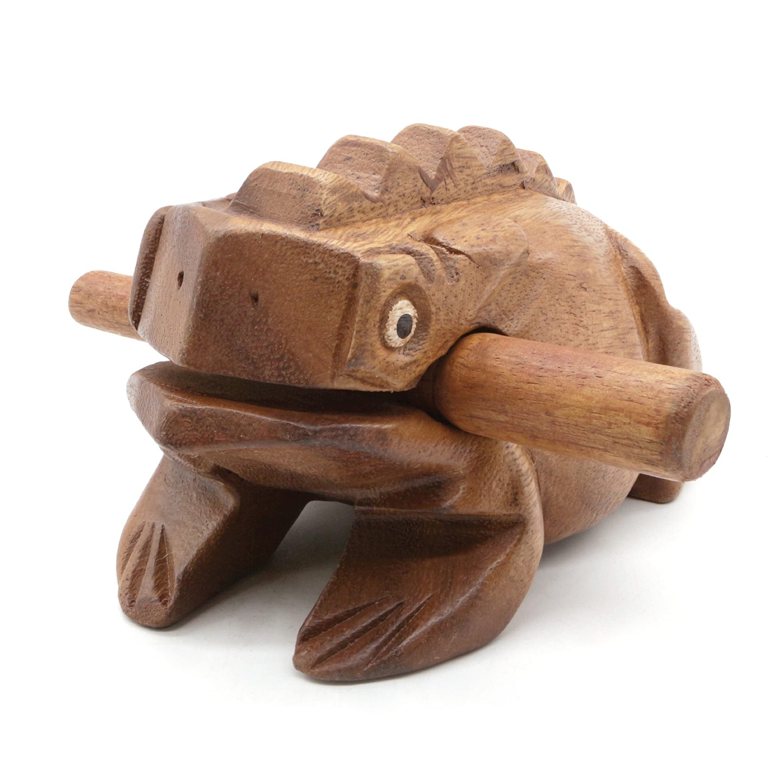 5" Wooden Frog Rasp - Musical instruments of Africa Frog Rasp Super Guiro Per...