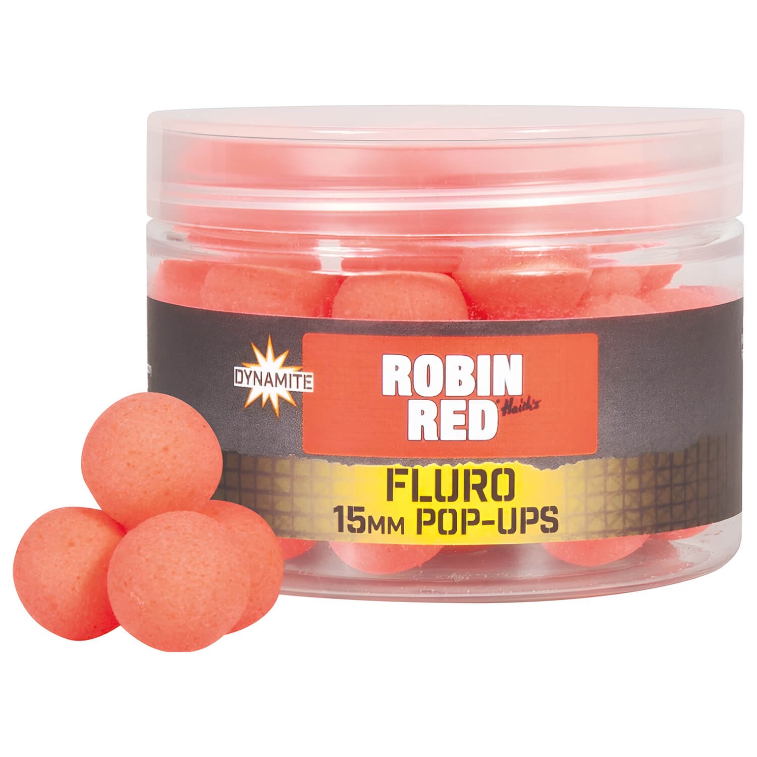 Dynamite Baits Robin Red Fluro Pop Ups Dumbells 15mm Carp Baits