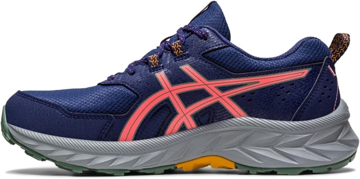 Asics Womens Gel Venture 9 1012B313 Indigo Blue/Papaya Running  Sneakers Size 8