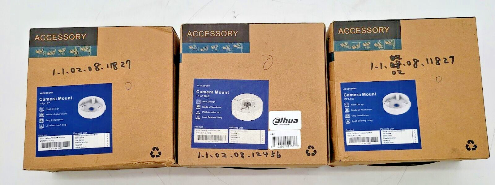 LOT OF 3 ACCESSORY CAMERA MOUNT PFA137