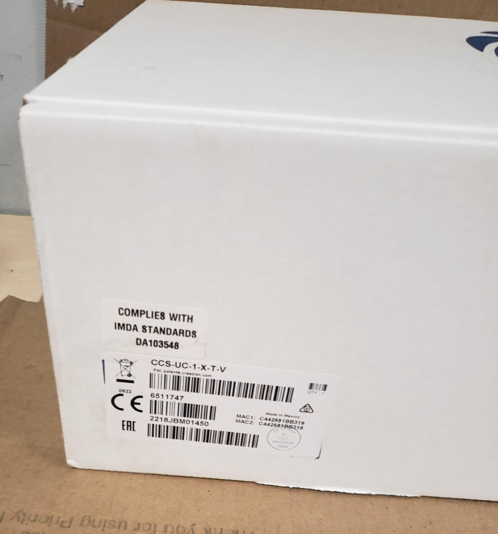 (NEW!) Crestron CCS-UC-1-X-T-V Tabletop Video Conference System
