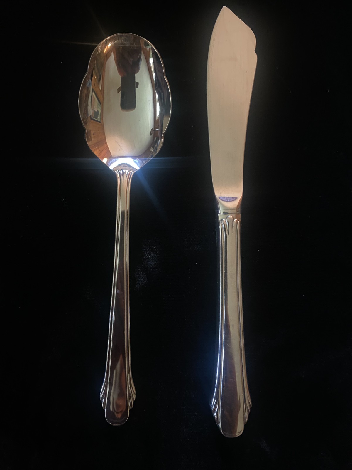 Gorham Calais Stainless Japan 18/8 - Butter Knife & Sugar Spoon Retired Flatware