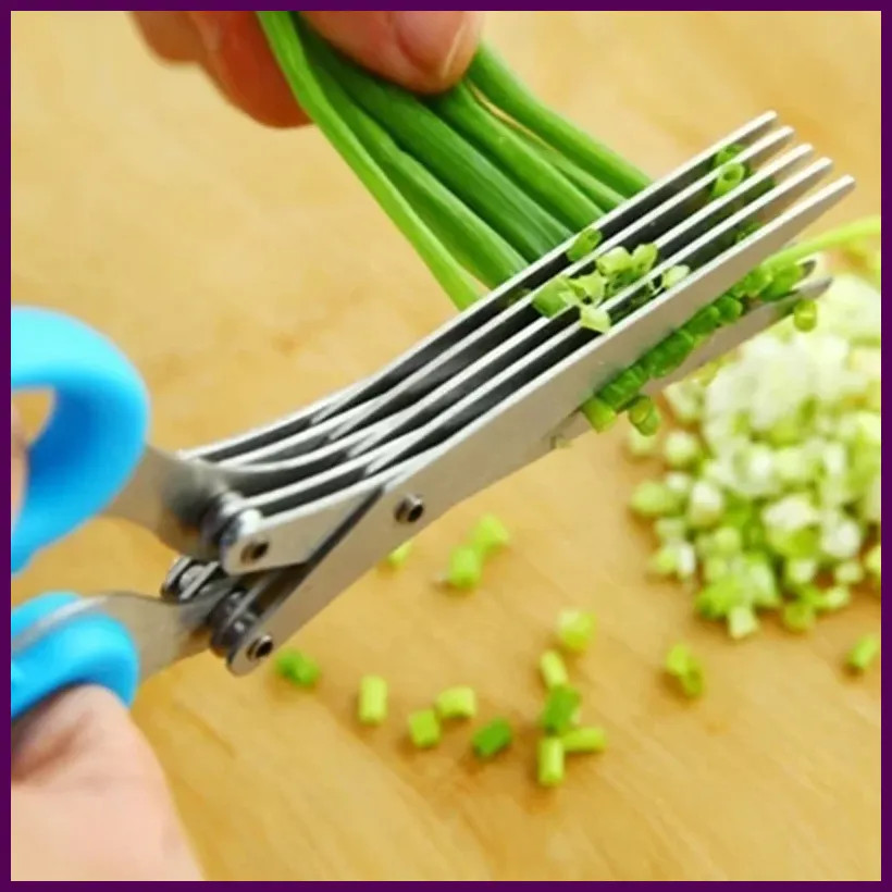Multi-functional Stainless Steel 3/5 Layer Kitchen Scissors Pepper Shredded