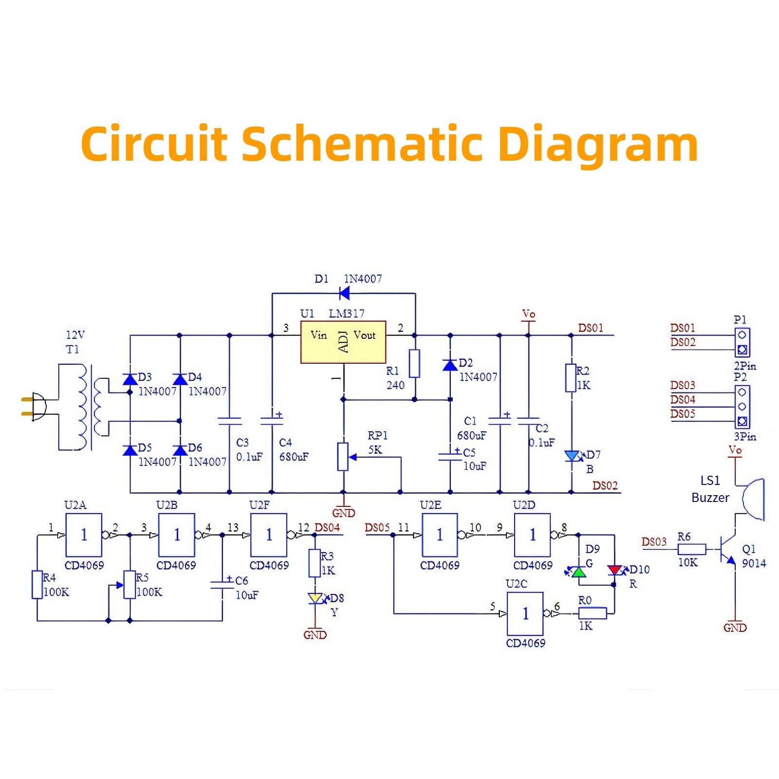 LM317 Adjustable Voltage Regulator Set DIY Electronics Kit for Adults