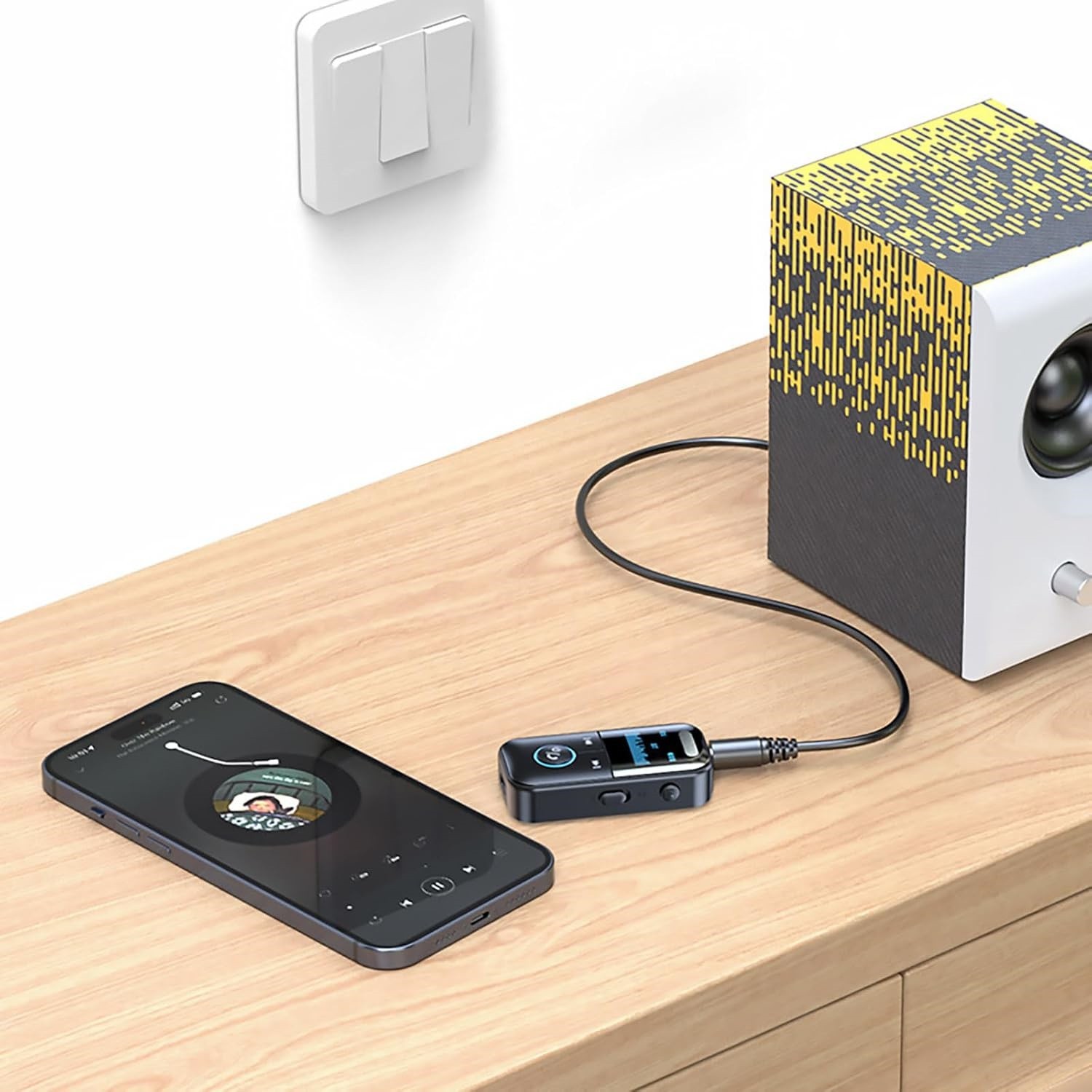 4In1 Bluetooth Audio Adapter Wireless Receiver Transmitter MP3 Player 3.5mm Aux