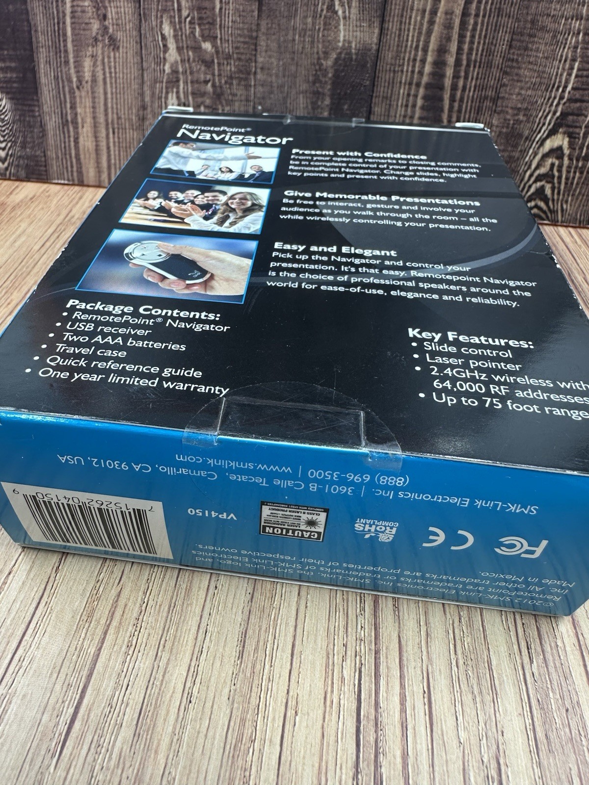 SMK-Link VP4150 Remotepoint Navigator RF Remote Presenter for PowerPoint-Sealed