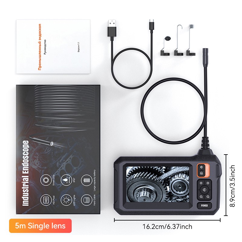 1080P HD LED Handheld Industrial Endoscope Borescope Inspection Snake Camera
