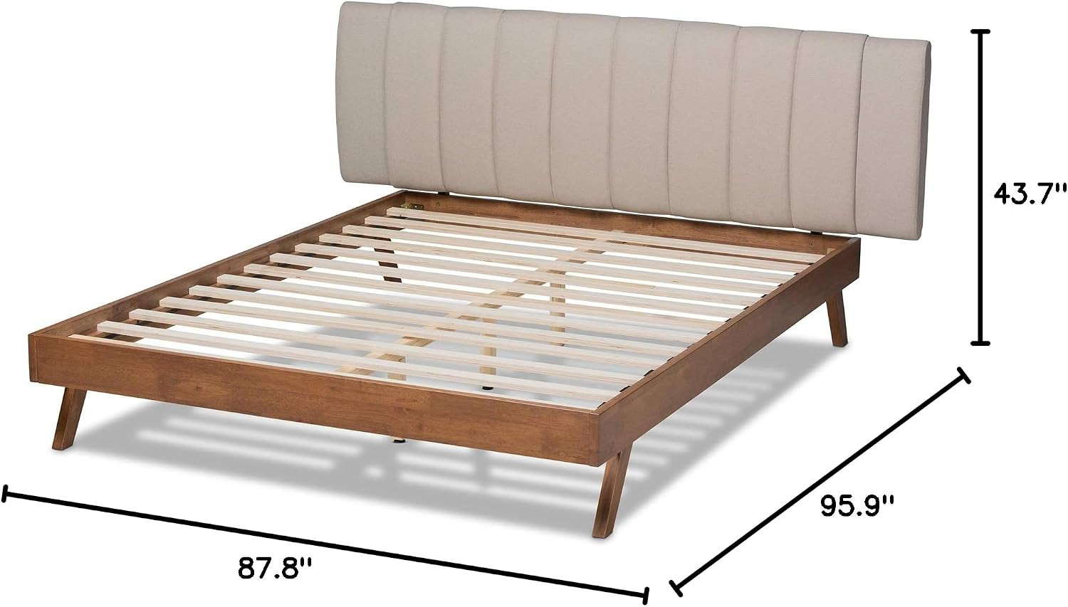 Bed, King, Beige