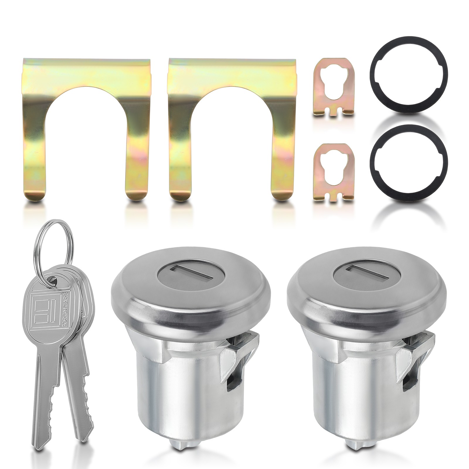 2pcs Door Lock Cylinder with Keys for Chevy GMC Van Full Size G-Series 1966-1995