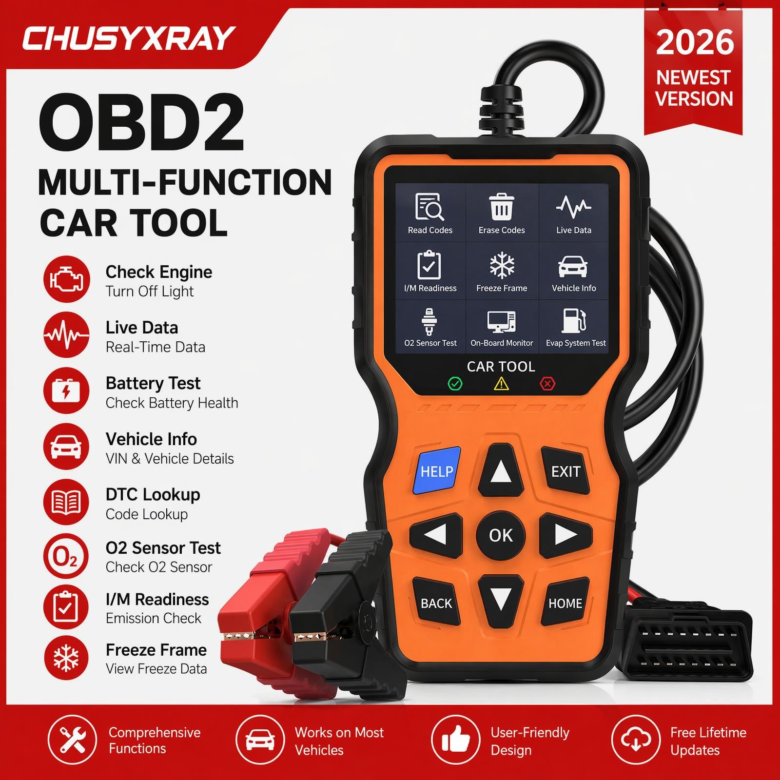 Scan Tool Bluetooth OBD2 Scanner Car All System Diagnostic