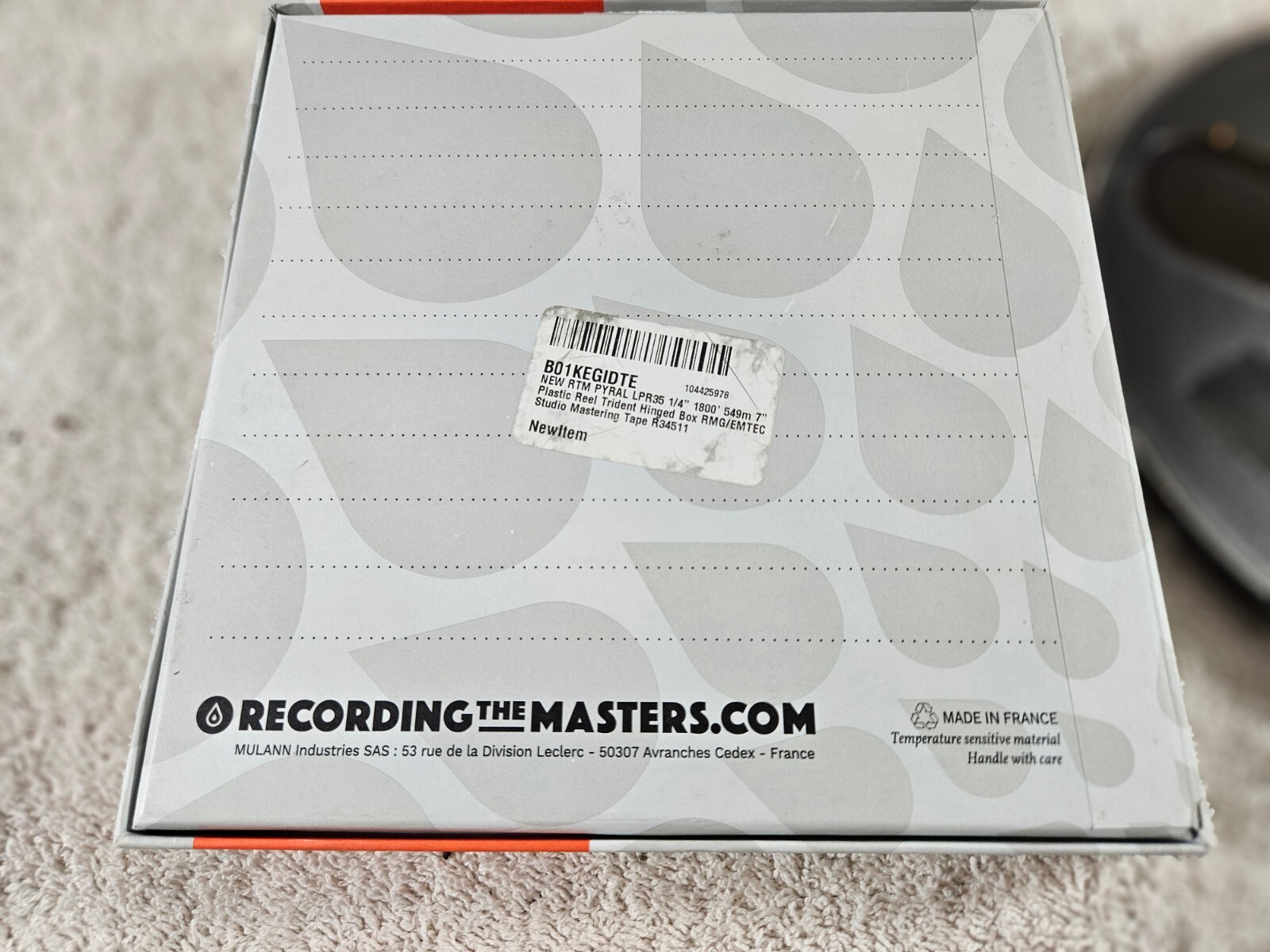 Recording The Masters 7” 1800 FT tape reel
