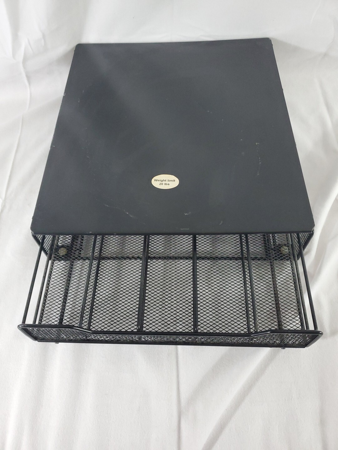 30 K-Cup Black Metal Holder Drawer Organizer Solid Top - Black - EUC - FREE SHIP