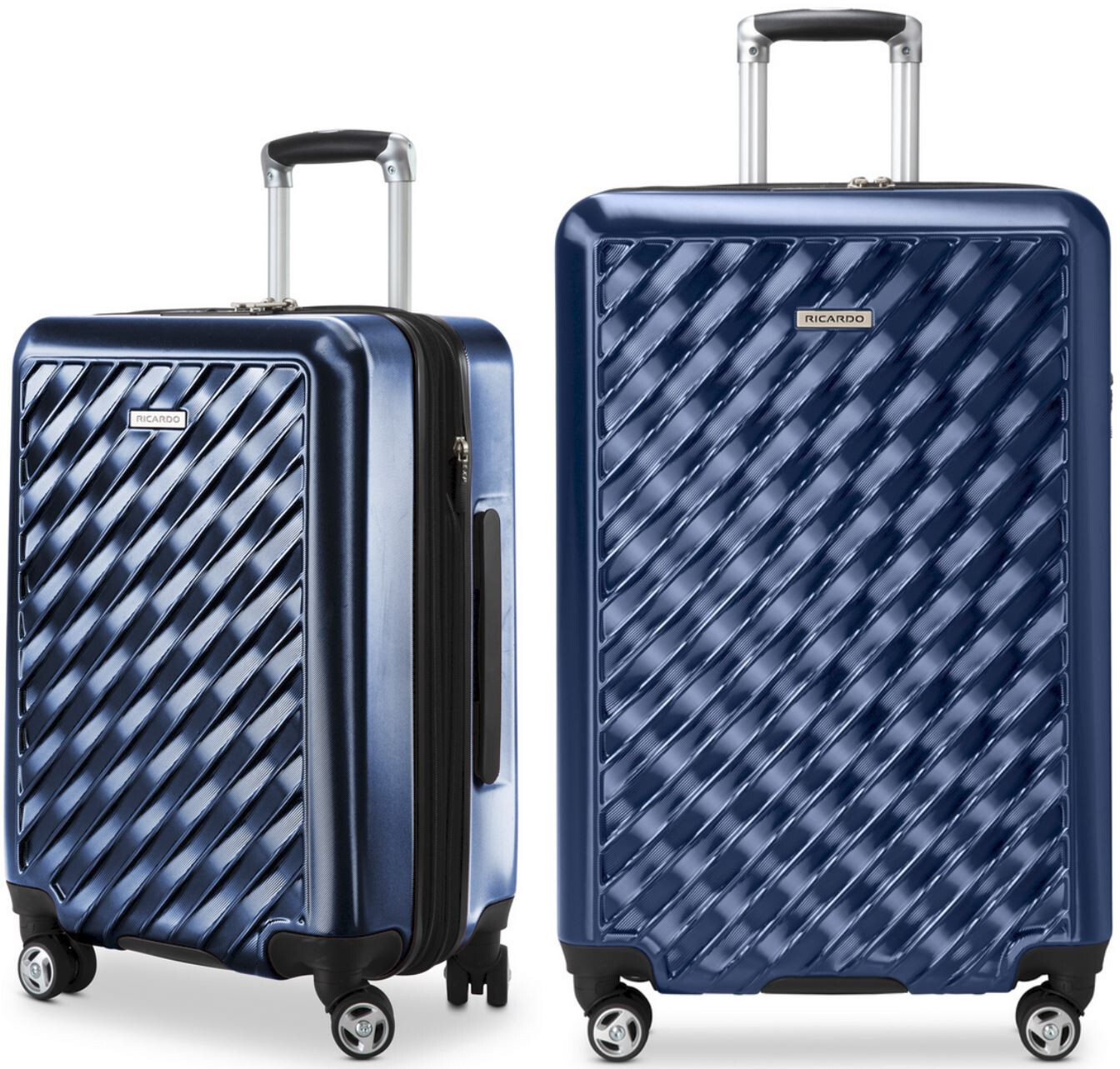 Ricardo Melrose Hardside 2-Piece Set (20" and 25") with FREE Travel Kit (Blue)