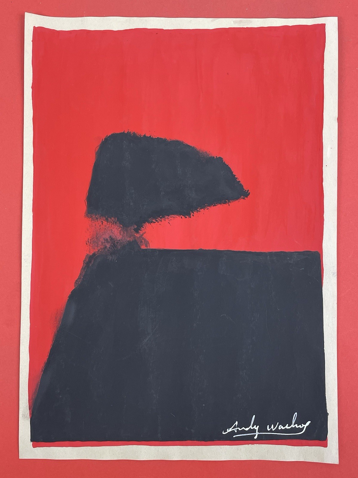 Andy Warhol (Handmade) Drawing mixed media on paper signed & stamped