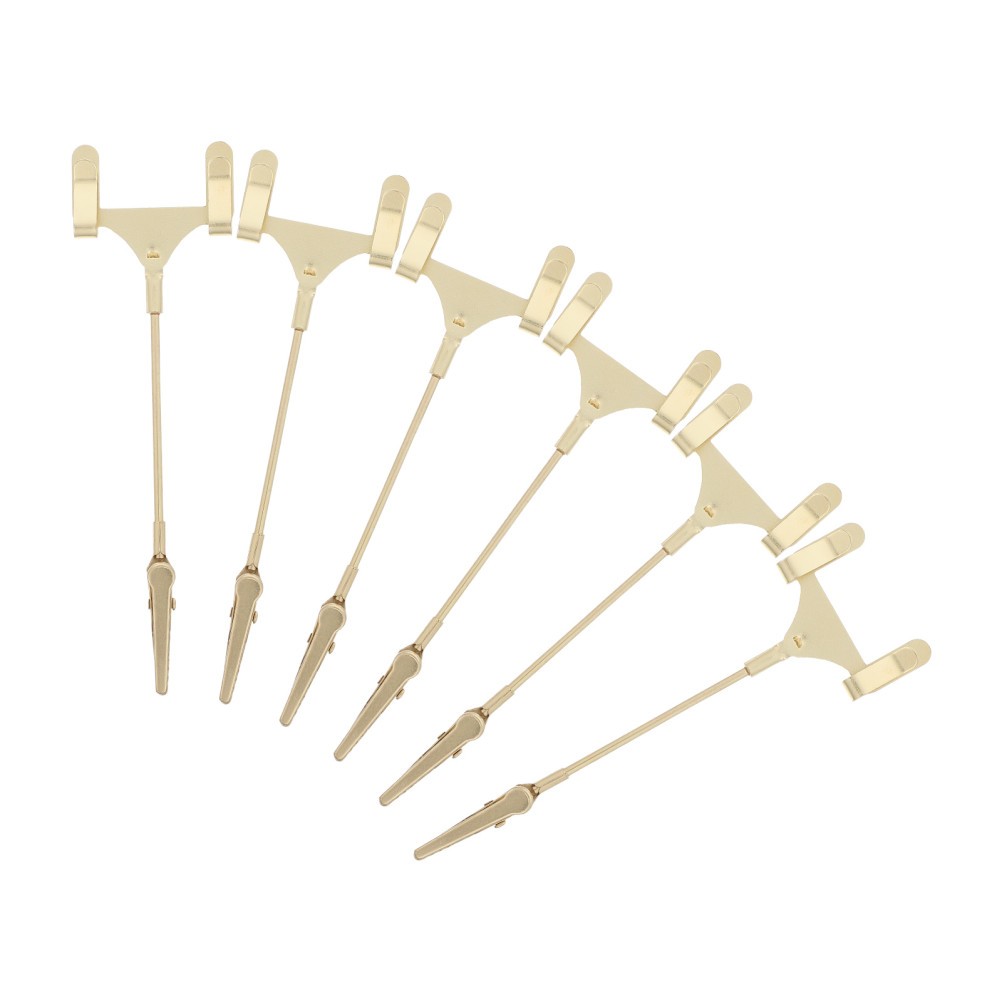 6Pcs Metal Sign Holder Clips in Golden for Bakery Pastry and Retail Display