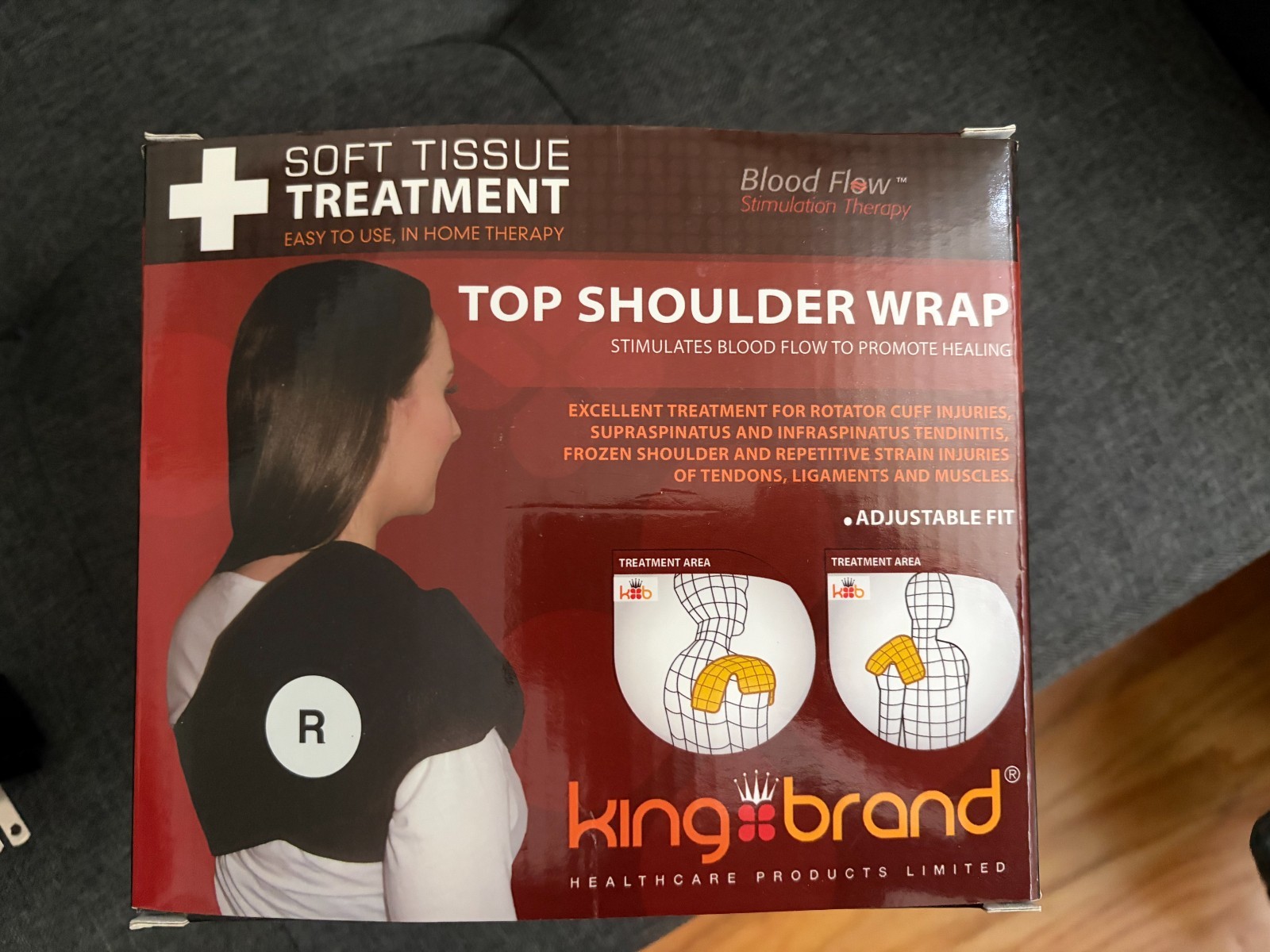 King Brand Right Top Shoulder Wrap BFST Heat Therapy Frozen Shoulder Cuff Injury